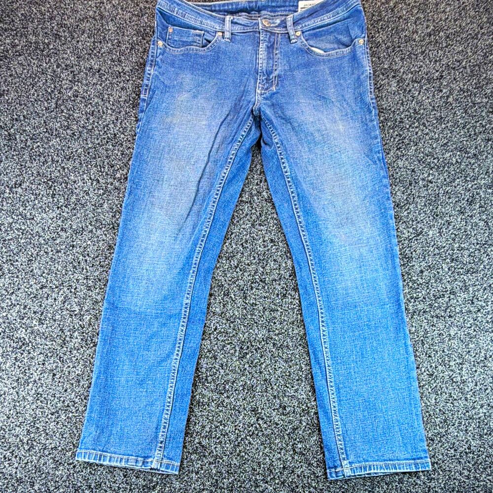 Buffalo David Bitton Men’s Straight Fit Medium Wash Blue Stretch Denim Jeans 32